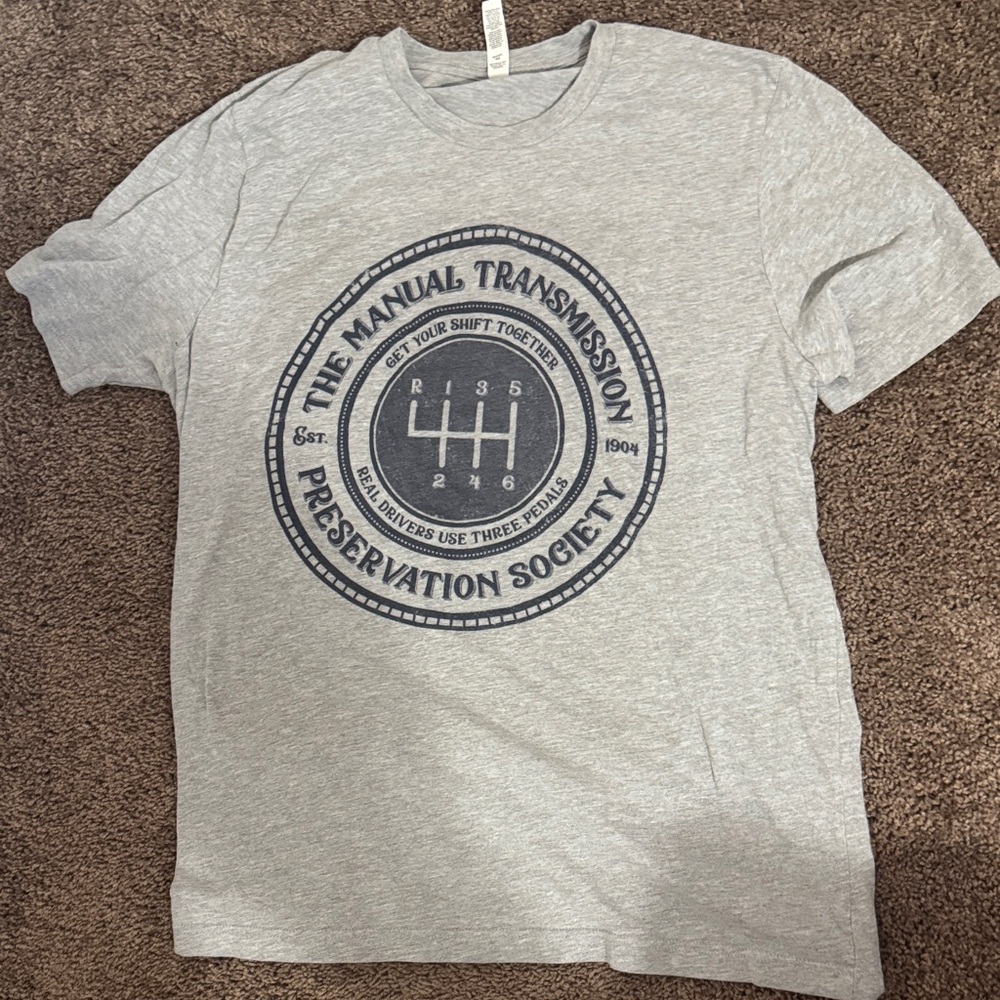 Manual Transmission Preservation Society Graphic T-Shirt - Gray